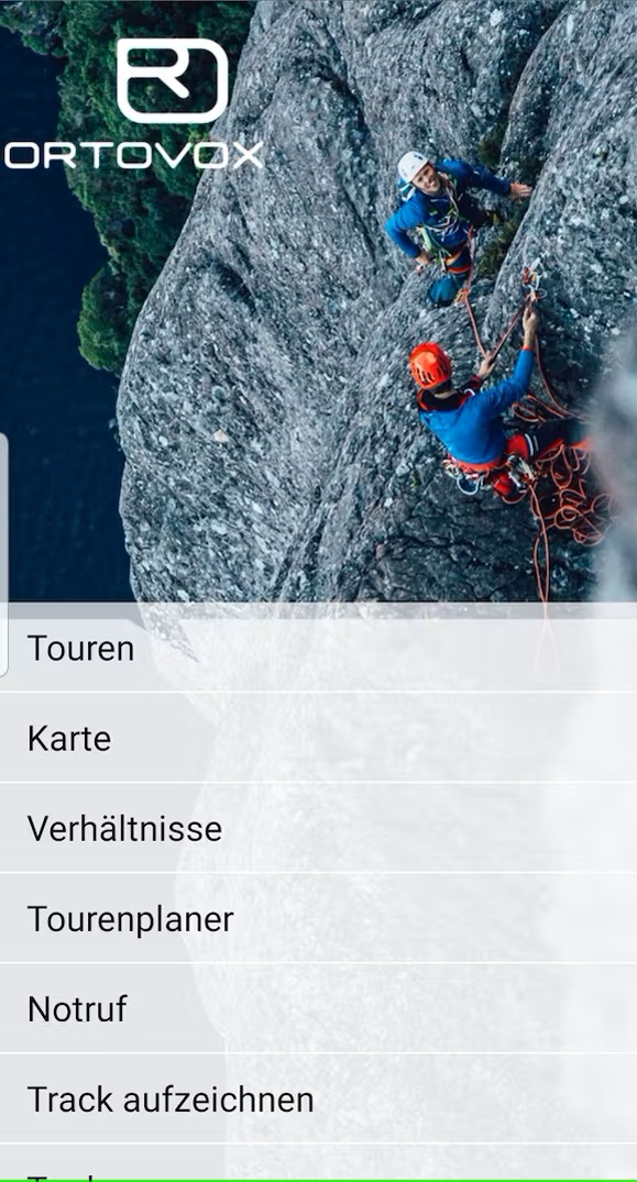 Bild Ansicht Ortovox Bergtouren App
