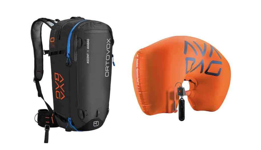 Skitourenrrucksack Vorder- und Rückansicht