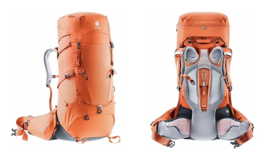 Trekkingrucksack Vorder- und Rückansicht