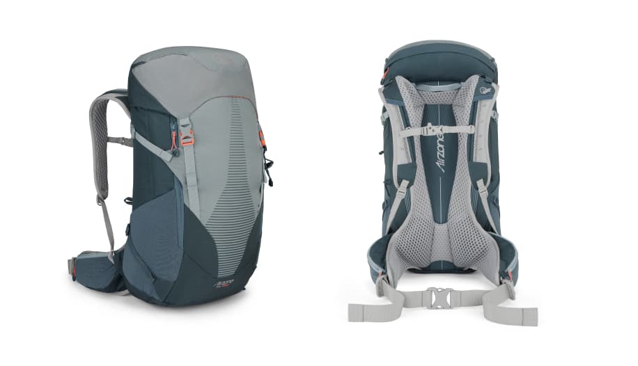 Wanderrucksack Vorder- und Rückansicht