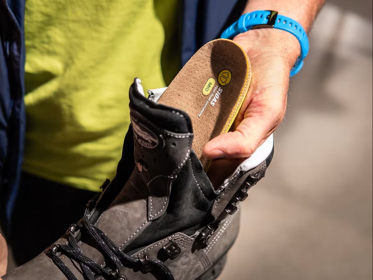 Bild Sidas Einlegesohle kommt in den Bergschuh