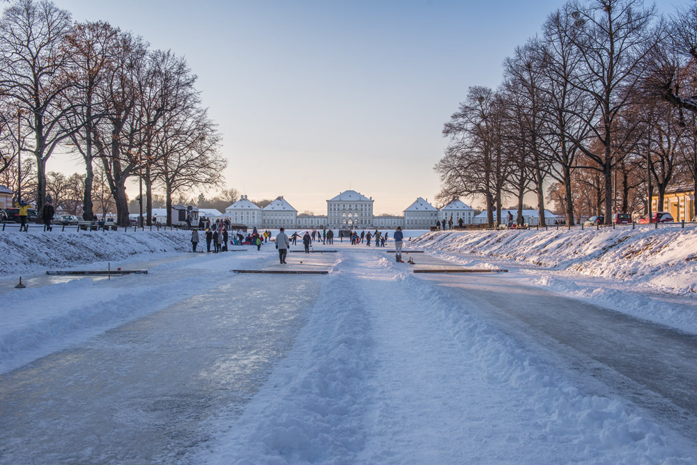 Gefrorener Nymphenburger Kanal