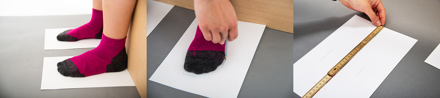 Anleitung zum Messen der Fußbreite für Skischuhe