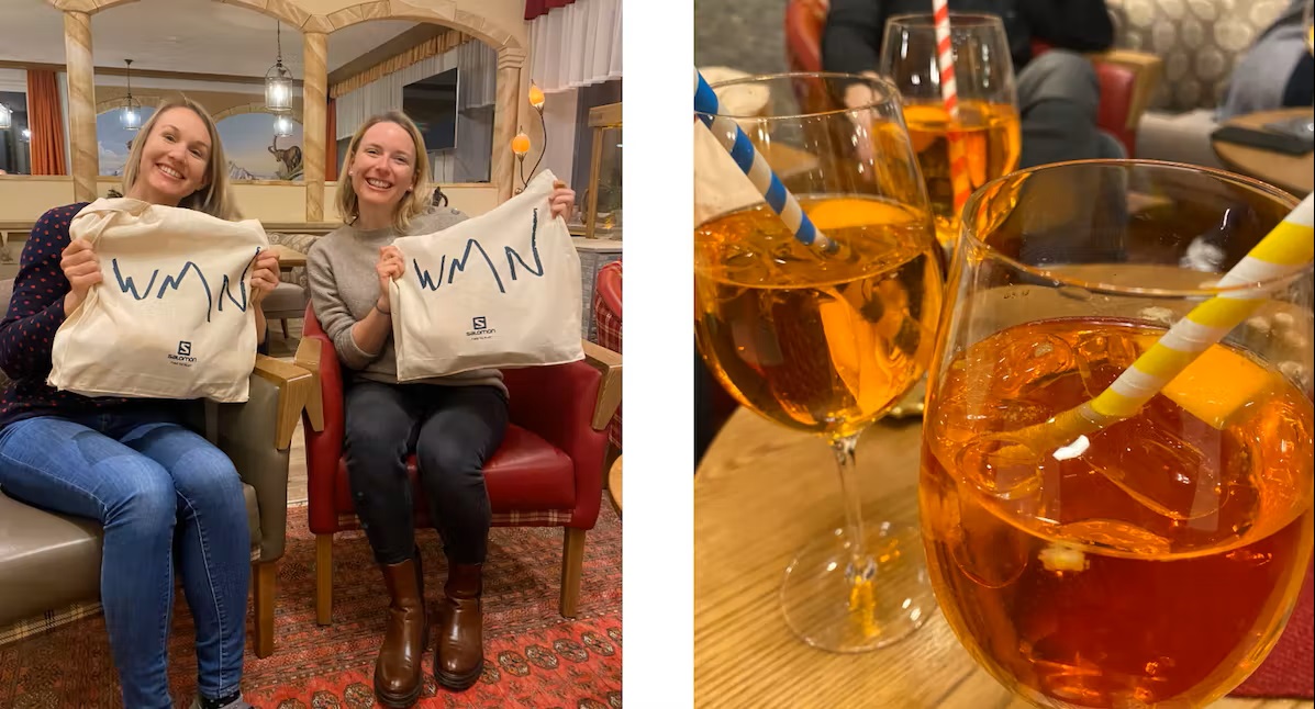 Bild Gewinnerinnen im Hotel Schönegg und Aperol Sprizze