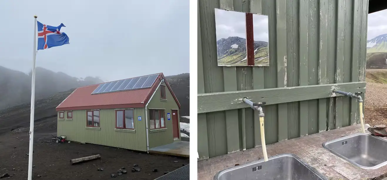 Bild Hraftinnuskar, die höchst gelegene Hütte auf der Tour.
