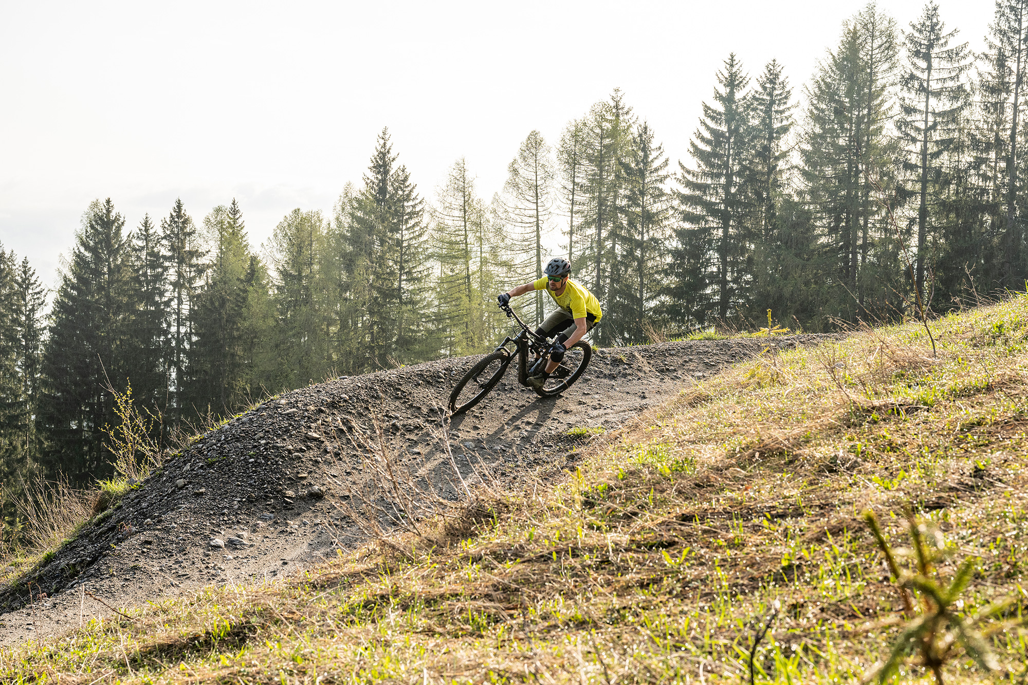 Mountainbiker auf Trail