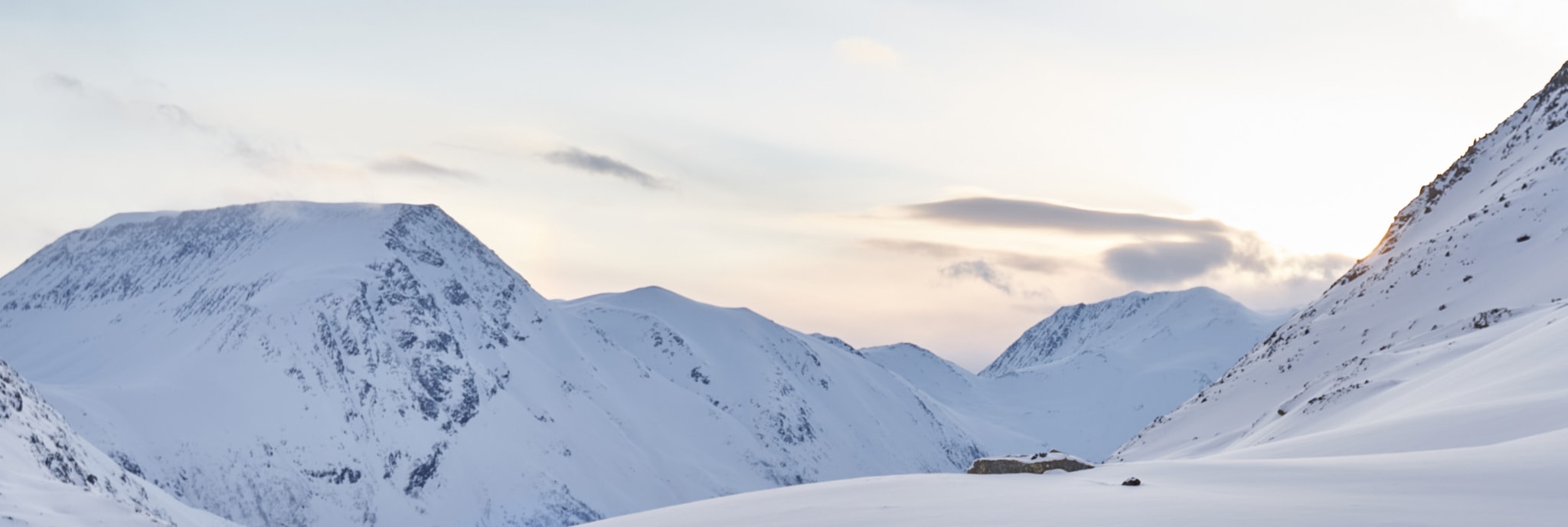 Verschneite Gletscherlandschaft