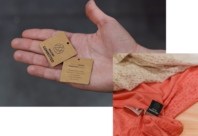 Collage von Produkten von Salewa Committed