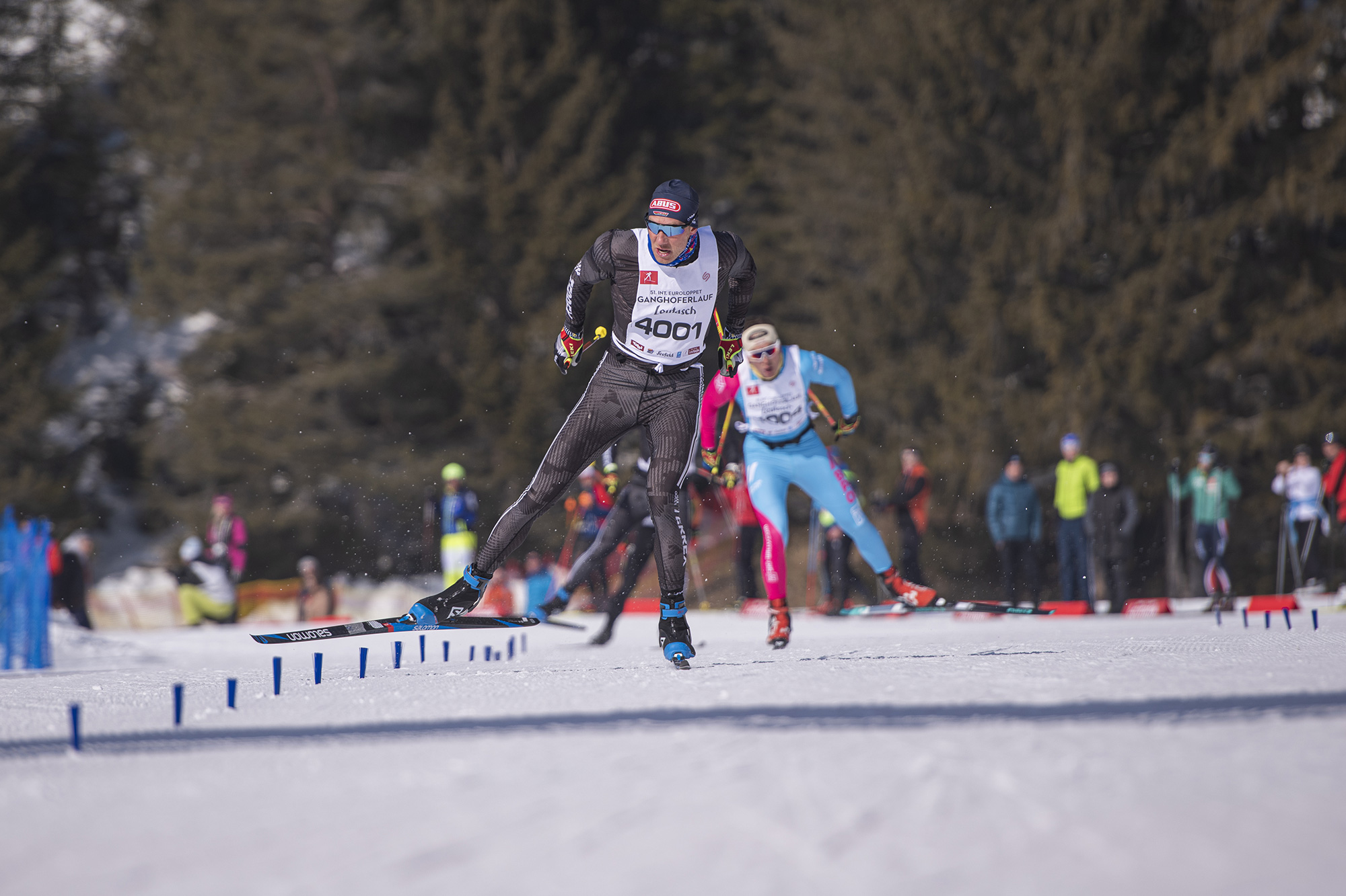 Bild Langläufer in Seefeld bei einem Wettkampf
