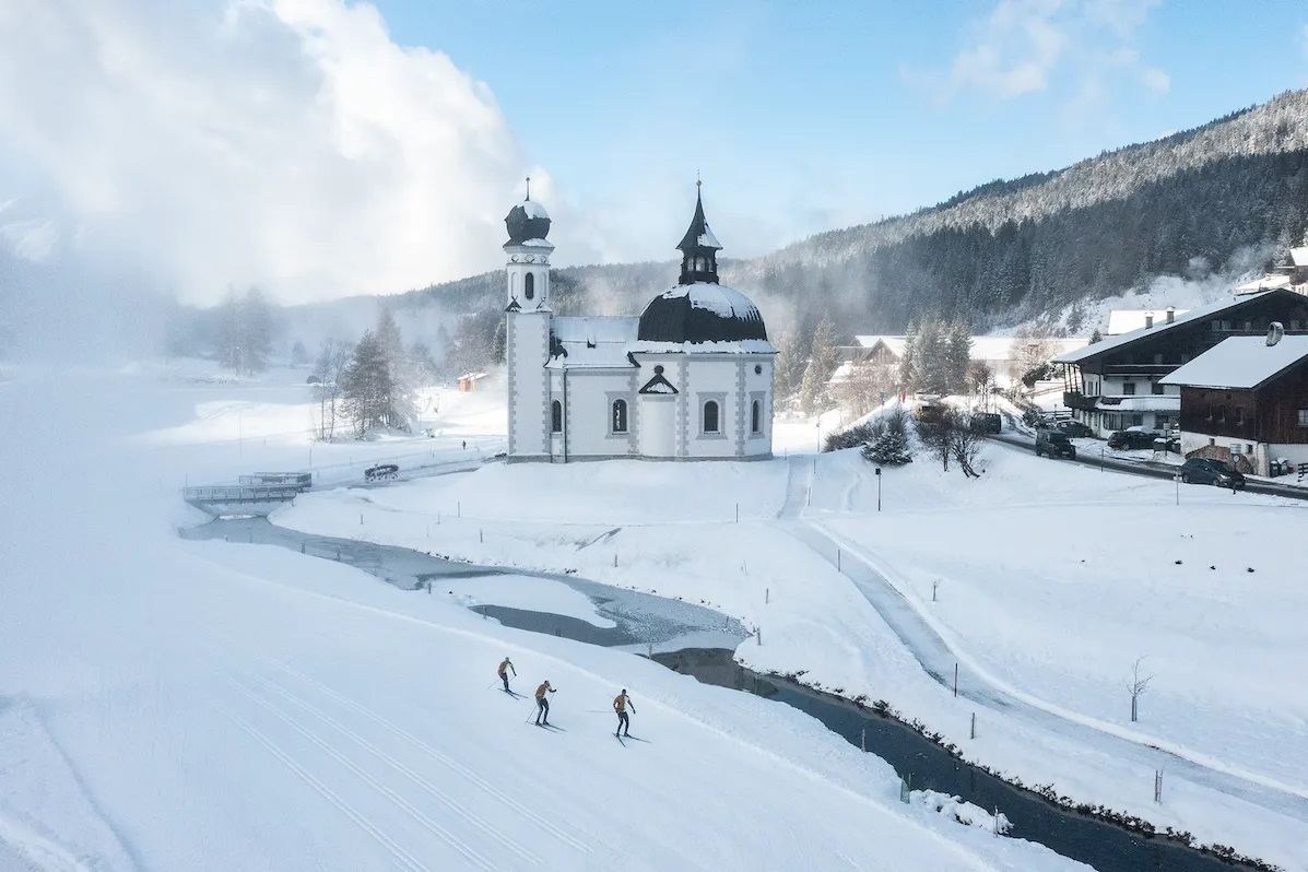 Bild Langläufer am Seekirchl in Seefeld 