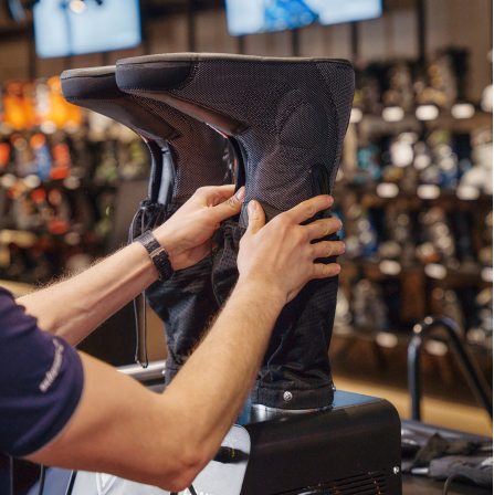 Innenschuh wird angepasst