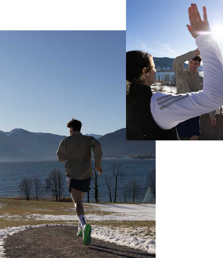 Collage von adidas Schuhen und Bekleidung