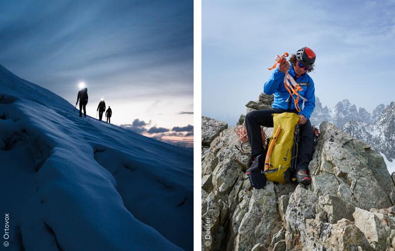 Hochtourengeher aus der Nähe und Ferne
