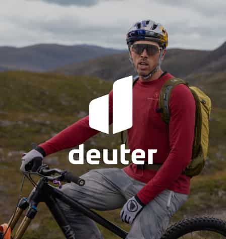 Fahrradfahrer und deuter Logo
