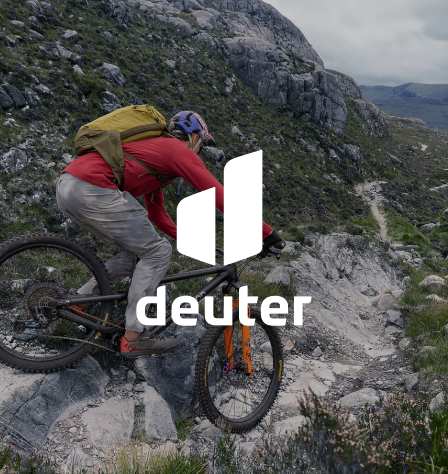 Fahrradfahrer und deuter Logo