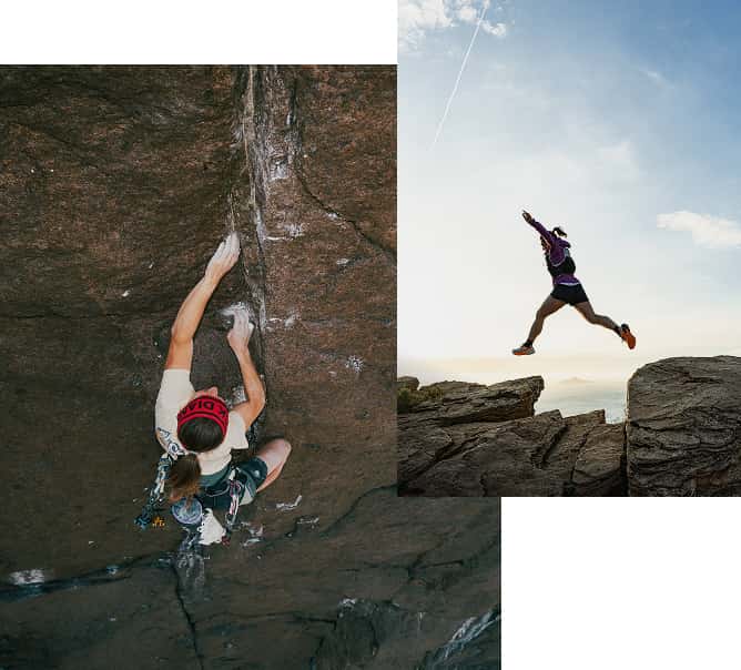 Collage von Personen in Black Diamond Ausrüstung