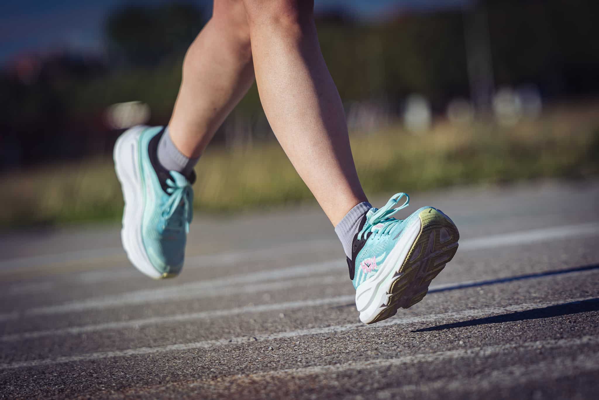 Hoka Schuh im Laufen