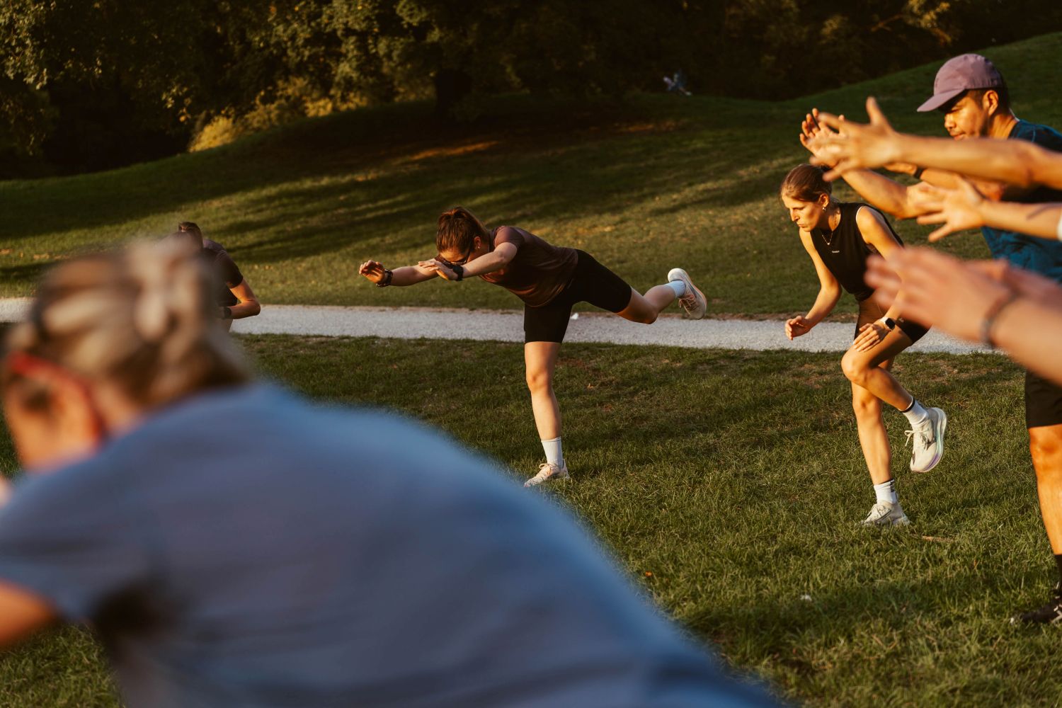 Schuster Community Run mit Stabiübungen