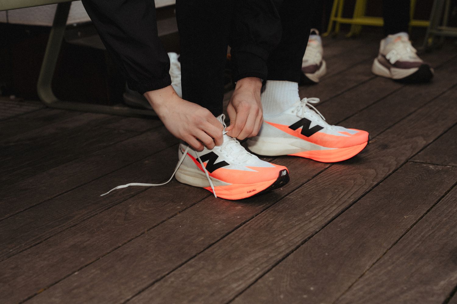 Nahaufnahme New Balance Laufschuh