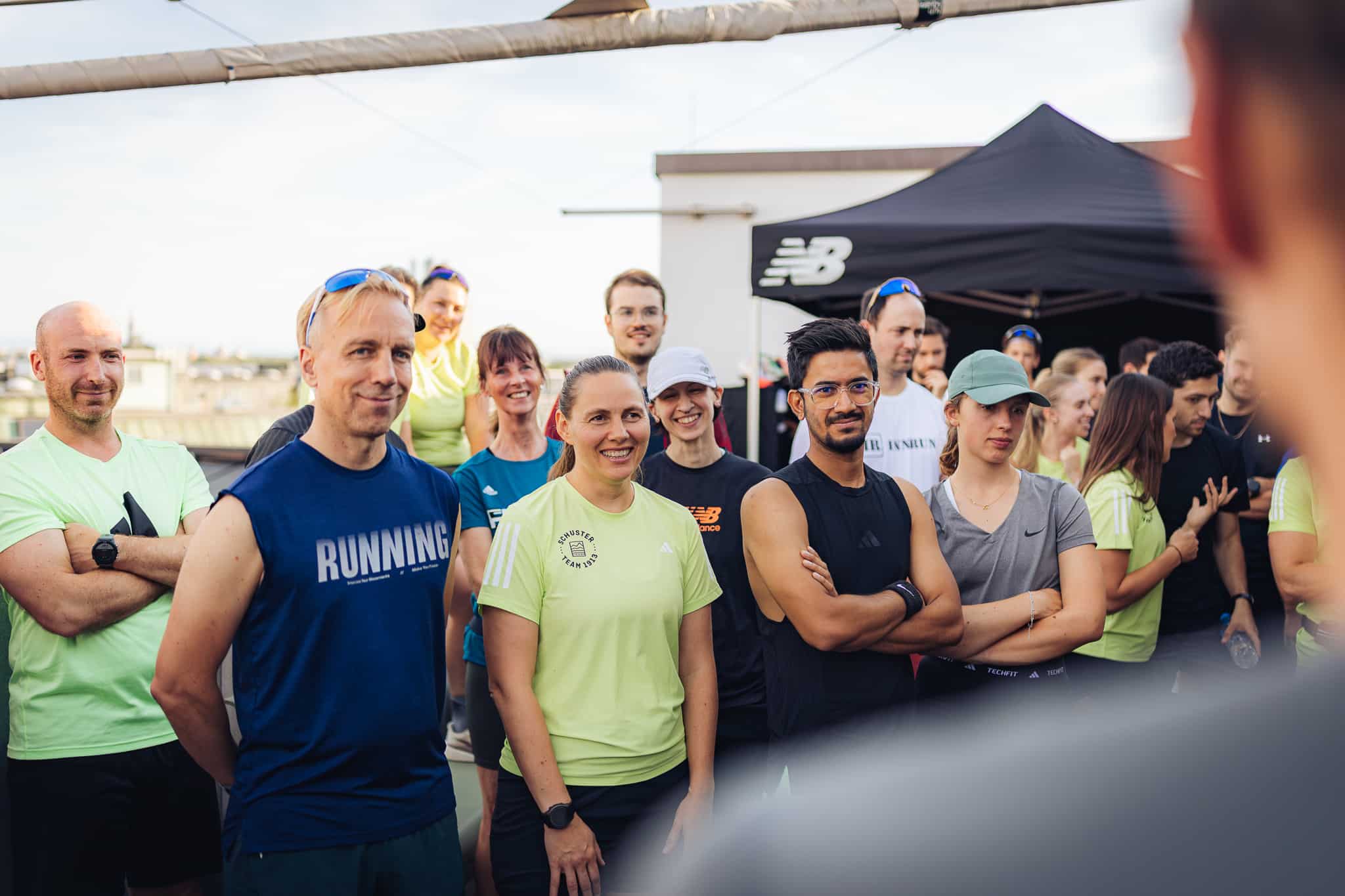 Teilnehmer*innen vor Community Run