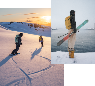 Collage von Sportler*innen mit deuter Ausrüstung