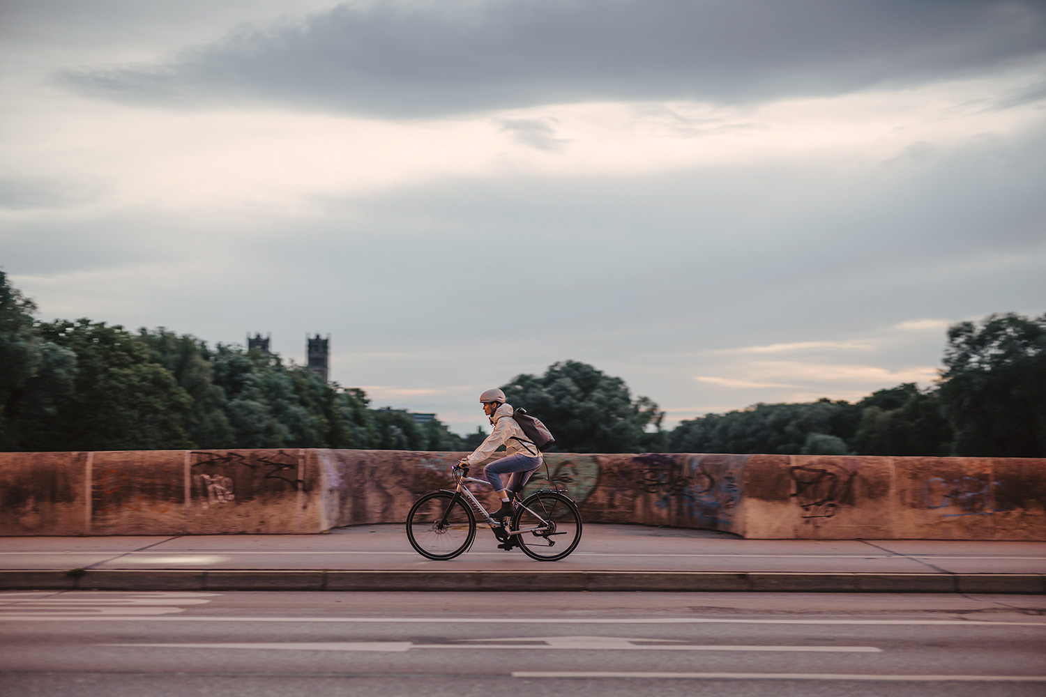 Fahrradfahren im Herbst
