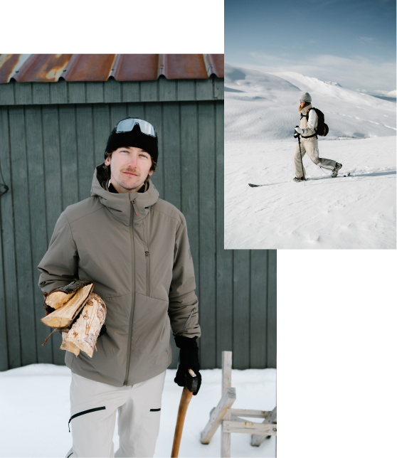 Collage von Fire + Ice Skibekleidung