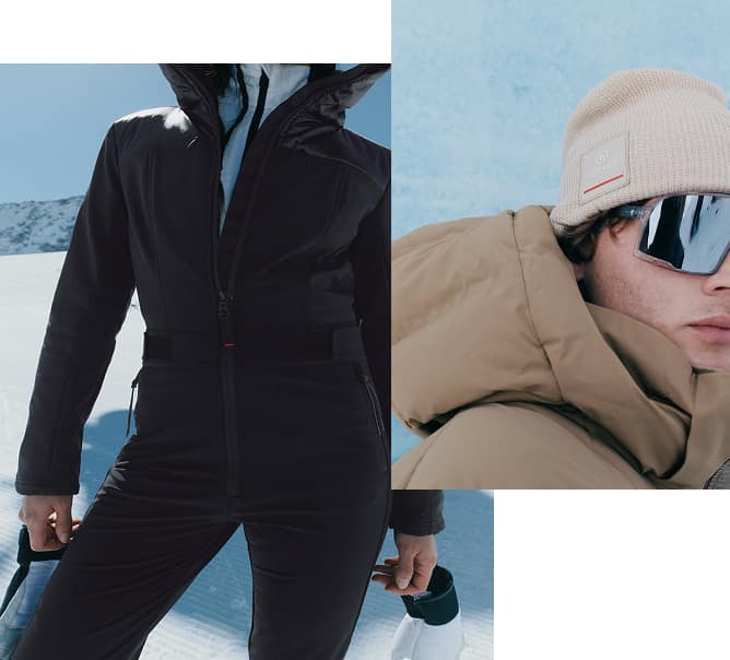 Collage von Fire + Ice Skibekleidung