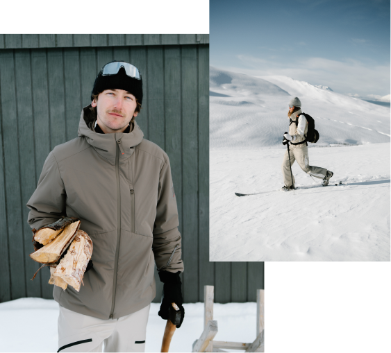 Collage von Fire + Ice Skibekleidung