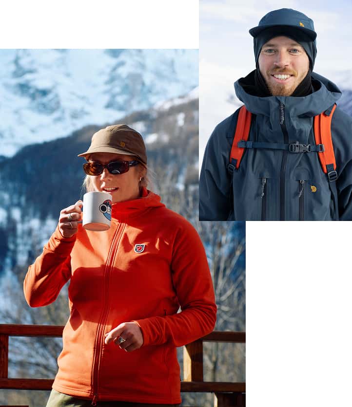 Collage von Leuten in Fjällräven Bekleidung