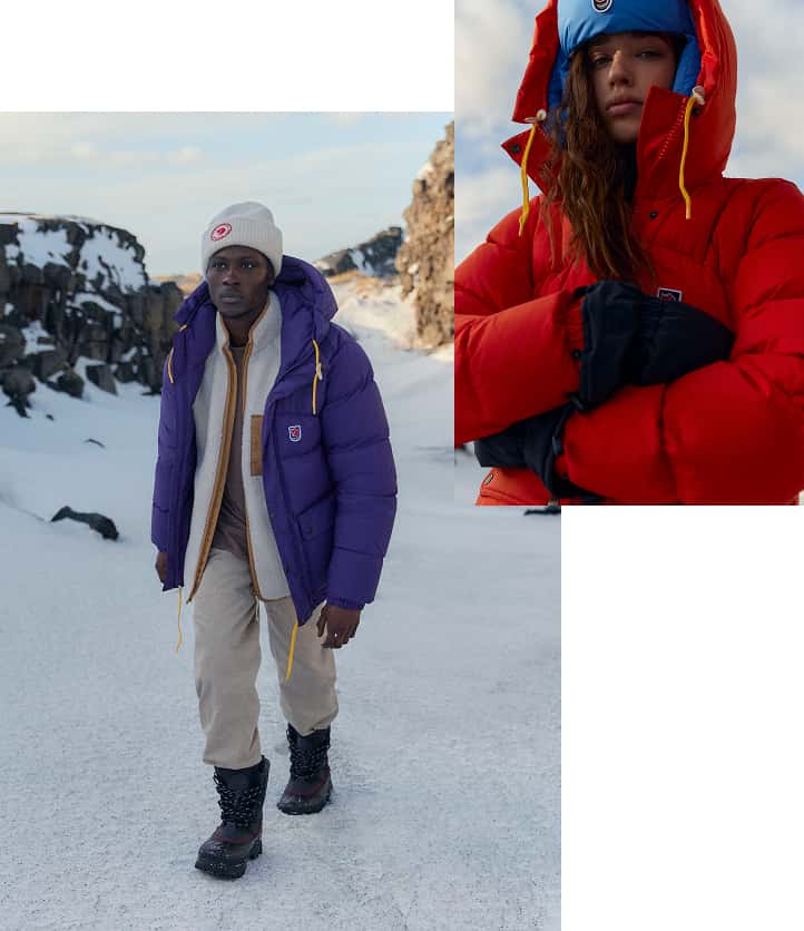 Collage von Personen in Fjällräven Bekleidung