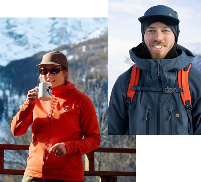 Collage von Leuten in Fjällräven Bekleidung