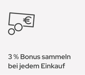 3% Bonsu sammeln bei jedem Einkauf