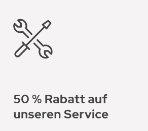 50% Service-Rabatt