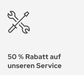 50% Service-Rabatt