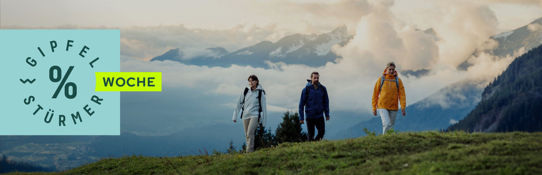 3 Wanderer in den Bergen