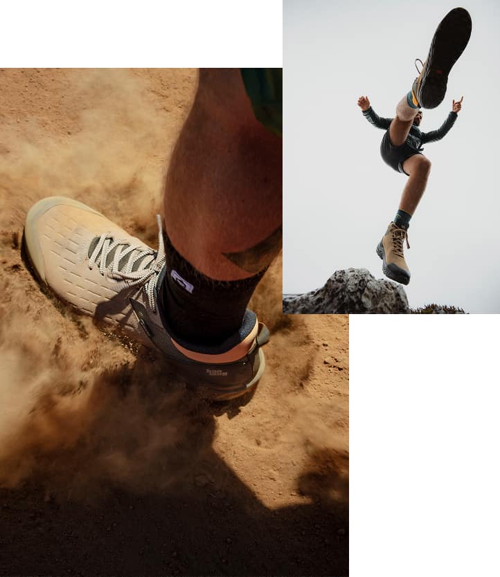 Collage von Hanwag Schuhen