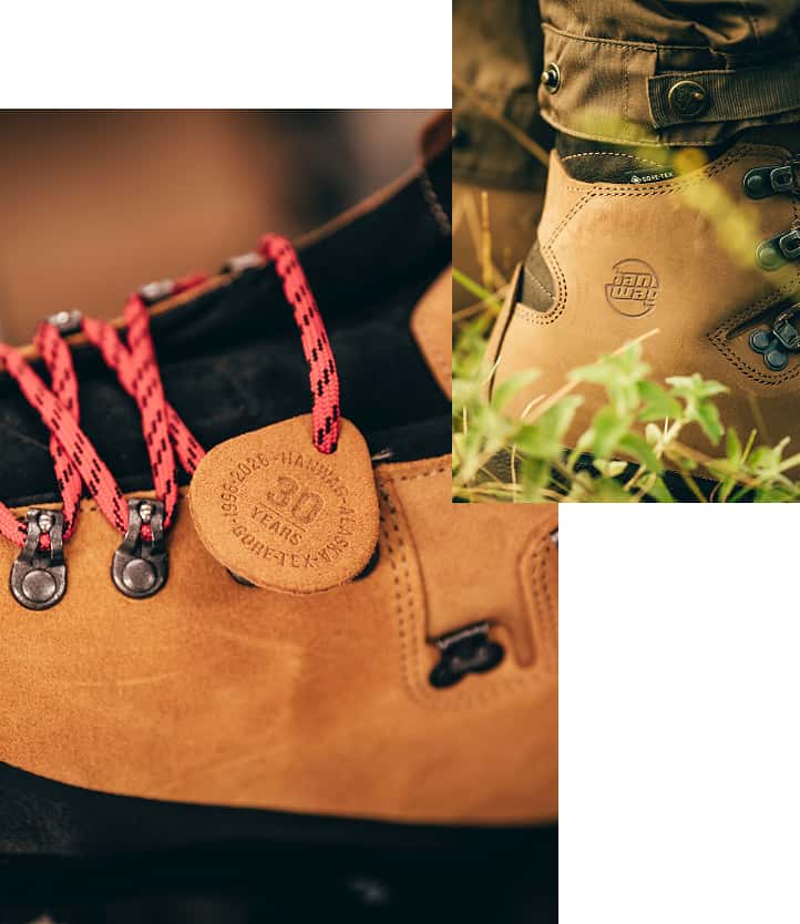 Collage von Hanwag Schuhen