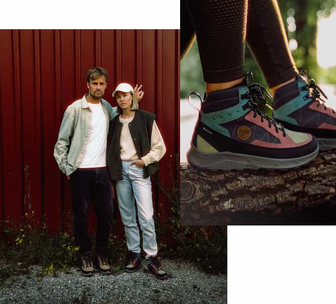 Collage von Hanwag Schuhen