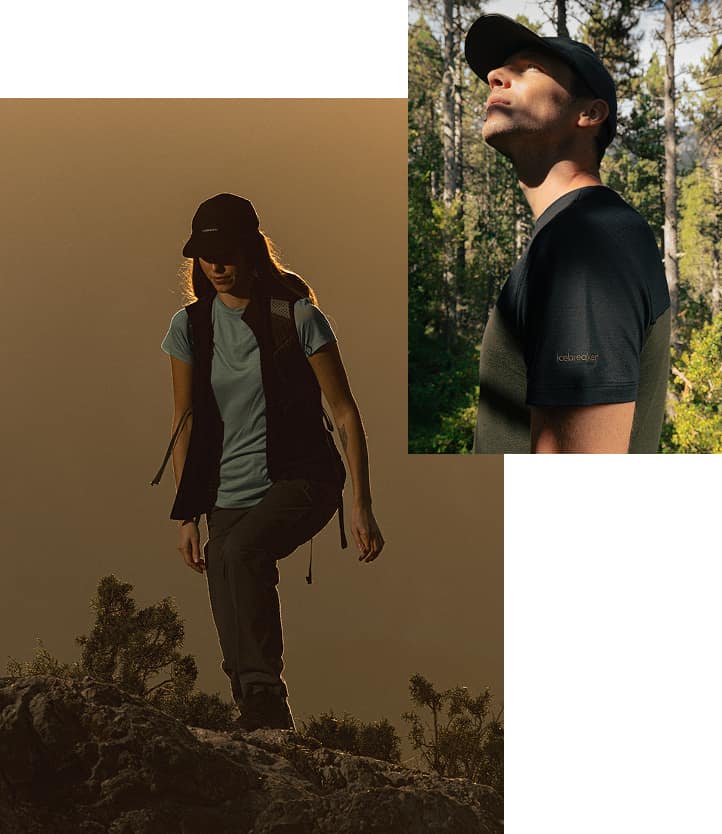 Collage von Icebreaker Bekleidung