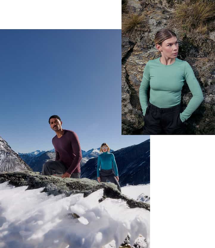 Collage von Icebreaker Bekleidung