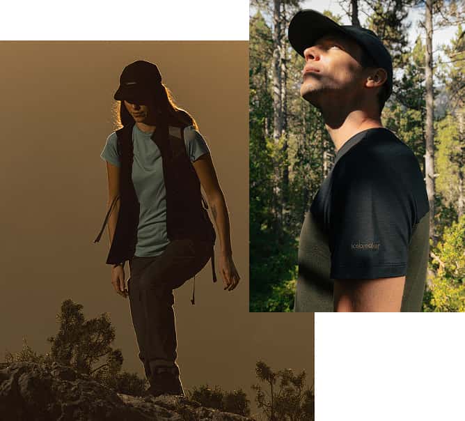 Collage von Icebreaker Bekleidung