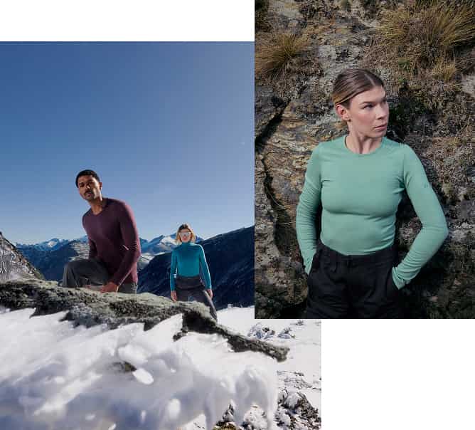 Collage von Icebreaker Bekleidung