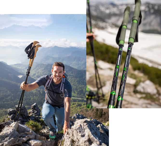 Collage von Komperdell Stöcken