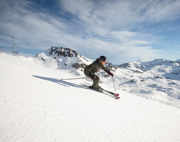 Skifahrer auf der Piste