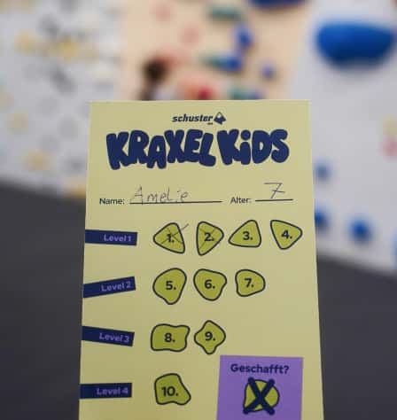 Kraxelkids Kletterpass ausfüllen