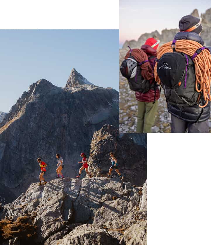 Collage von La Sportiva Artikeln