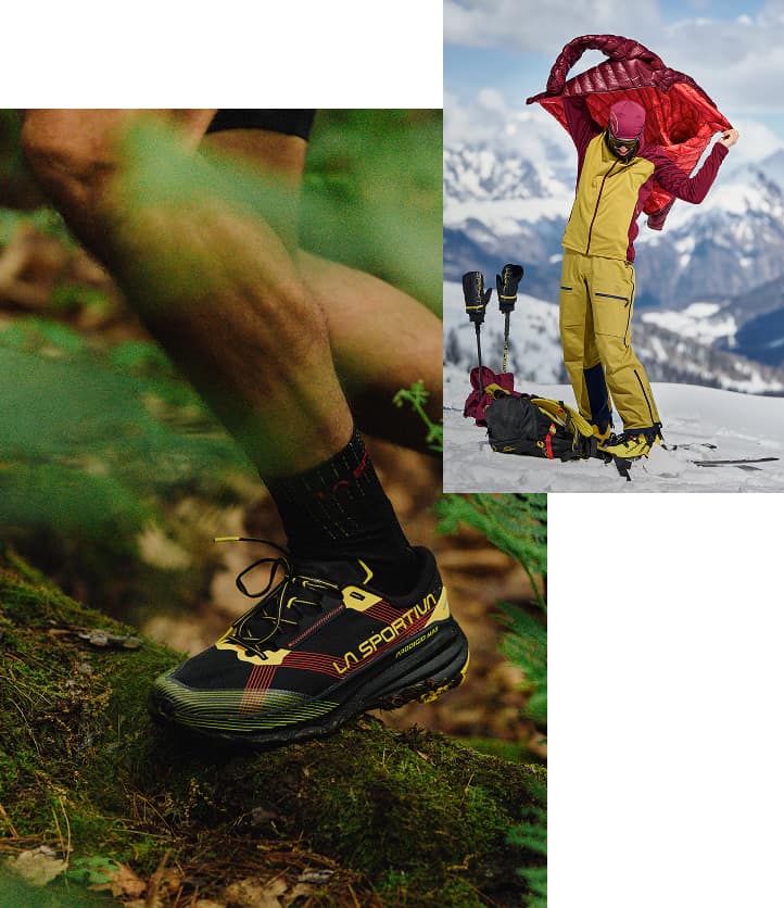 Collage von La Sportiva Artikeln