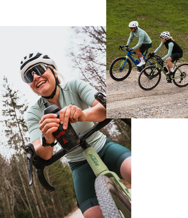 Collage von Personen in Löffler Bekleidung