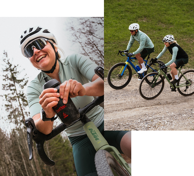 Collage von Personen in Löffler Bekleidung